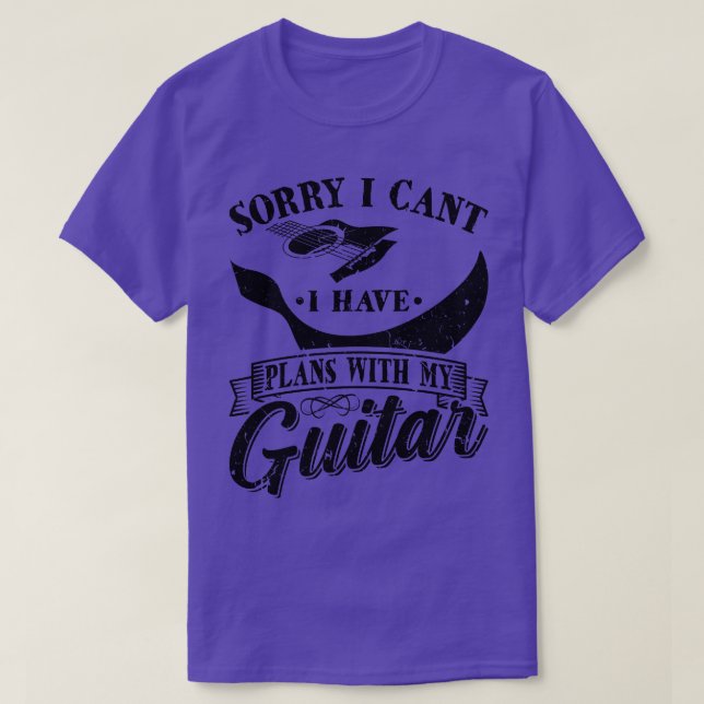 Guitarist Music jag har planer med min Guitar Play T Shirt (Design framsida)