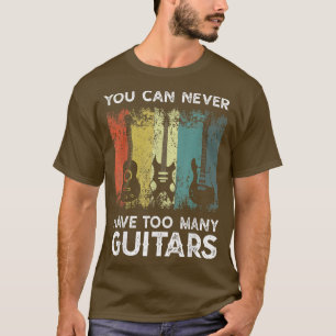Guitarist Musical man kan aldrig ha för många Guit T Shirt