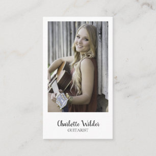 Guitarist Musician Teacher Anpassningsbar Photo Visitkort