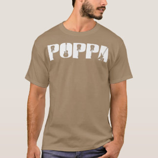 Guitarist Poppa Funny Music Guitar Älskare Far D T Shirt