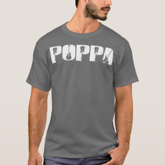 Guitarist Poppa Funny Music Guitar Älskare Far D T Shirt