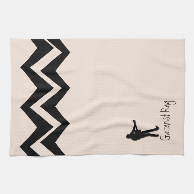 Guitarist Rag Anpassningsbar Art-Deco-Anpassningsb Kökshandduk (Horisontell)