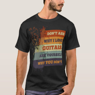 Guitarist Retro Grunge Vintage Distress Guitar Lov T Shirt