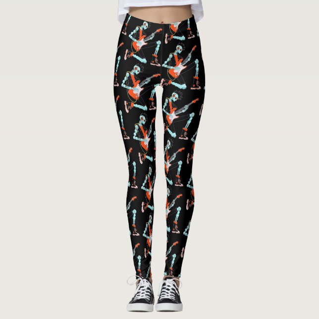 Guitarist Robot Leggings (Framsida)