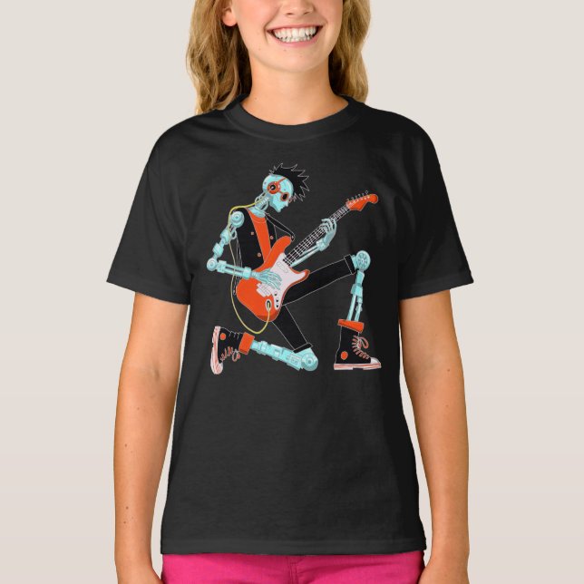 Guitarist Robot T Shirt (Framsida)