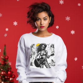 Guitarist Rockstjärna Girl w T Shirt