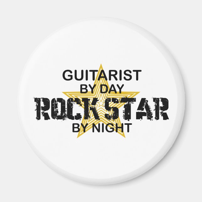 Guitarist-Rockstjärnan efter natten Magnet (Framsidan)