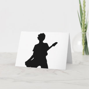 Guitarist Silhouette - B&W Kort