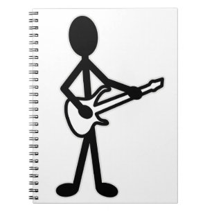 Guitarist Stick figur Anteckningsbok