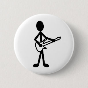 Guitarist Stick figur Knapp