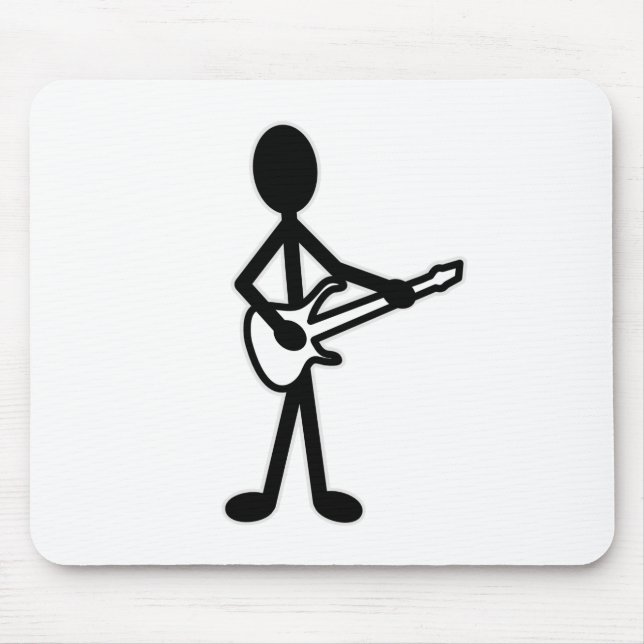 Guitarist Stick figur Musmatta (Framsidan)