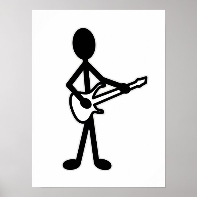 Guitarist Stick figur Poster (Framsidan)