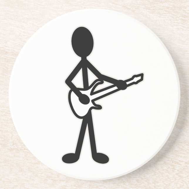 Guitarist Stick figur Underlägg (Framsidan)