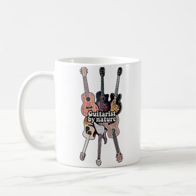 Guitarist till sin natur. kaffemugg (Vänster)
