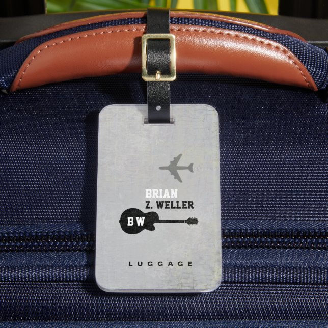 Guitarist Travel Bagagebricka (Framsida Insitu 2)