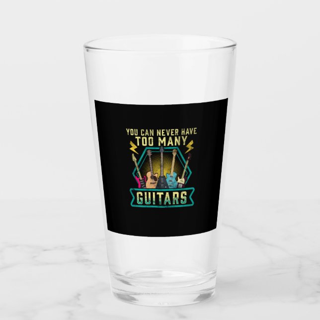 Guitarist You Can Never Have Too Many Guitars Xmas Glaskopp (Framsida)