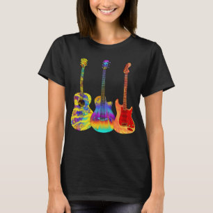 Guitarister, elektriska akustiska gitarrer t shirt