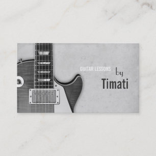 Guitarlärdomar, musik, instrumentinstruktör visitkort