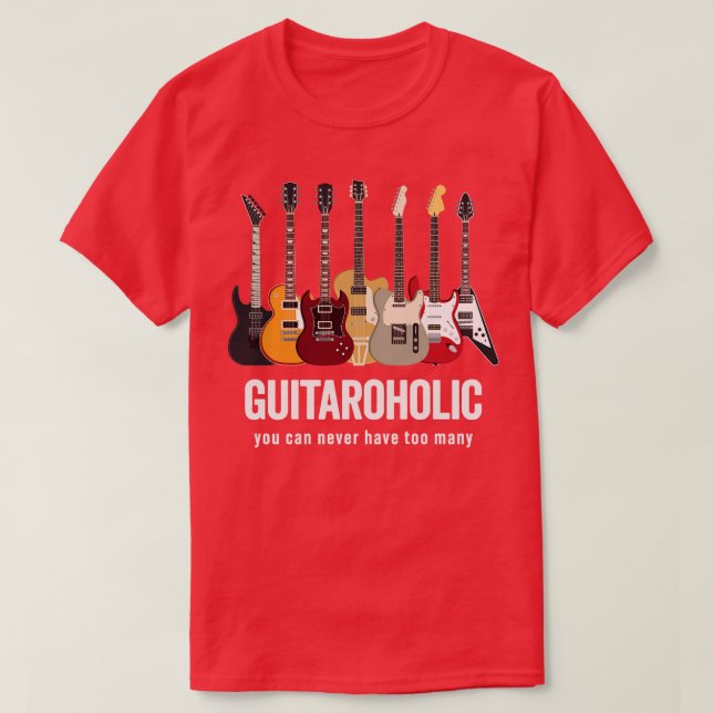 Guitarohoholländska flera gitarrer i Perfekt Harmo T Shirt (Design framsida)