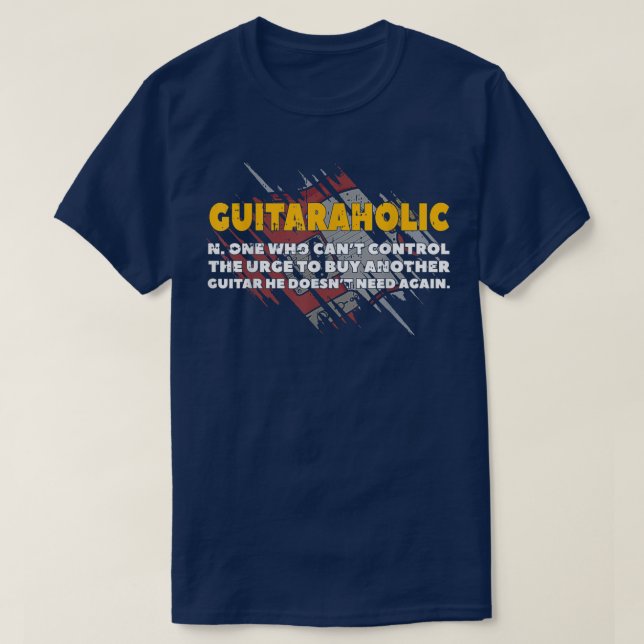 Guitarohol Guitar Player Guitarist Musician T Shirt (Design framsida)
