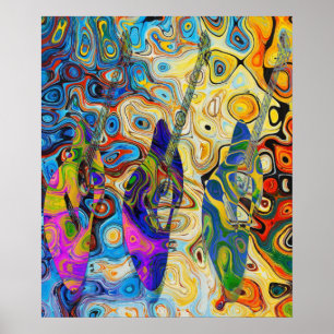 Guitarras abstractas poster