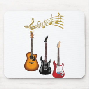 guitarras electricas con partituras musicales musmatta