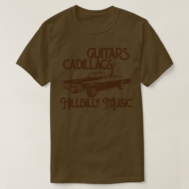 Guitars Cadillacs Hillbilly Music Land Retro St T Shirt (Design framsida)