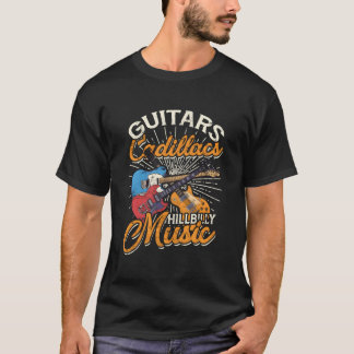 Guitars Cadillacs Hillbilly Music Land Sång An T Shirt
