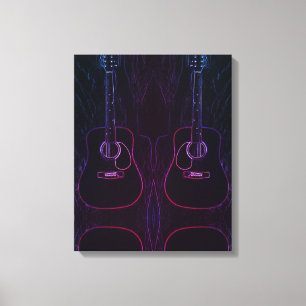 Guitars i abstrakt ljus canvastryck