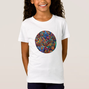 Guitars i mandala batik stil t shirt