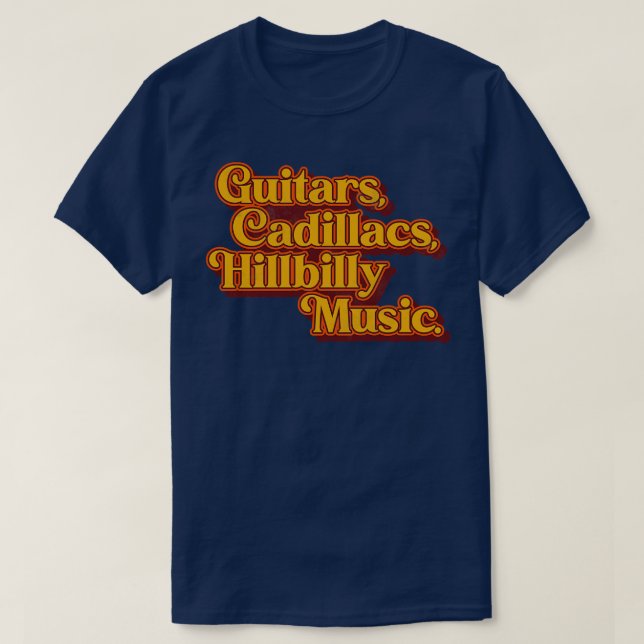 Guitars Lyrics Dwight Yoakam Tribute T Shirt (Design framsida)