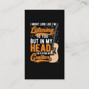 Guitars missbrukare Guitarist Joke Funny Music Visitkort