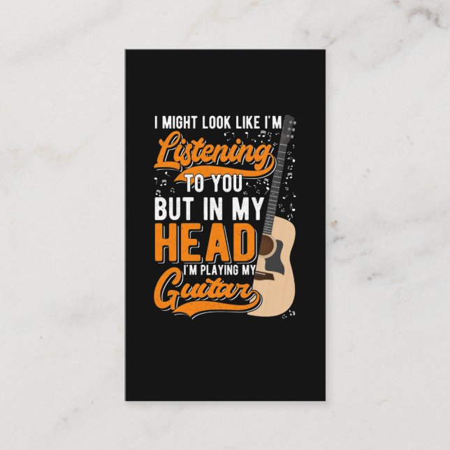Guitars missbrukare Guitarist Joke Funny Music Visitkort (Framsida)