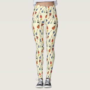 Guitars Mönster Leggings