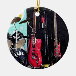 Guitars och Drums Julgransprydnad Keramik