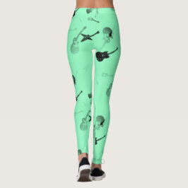 Guitars Sten Aqua färg Leggings