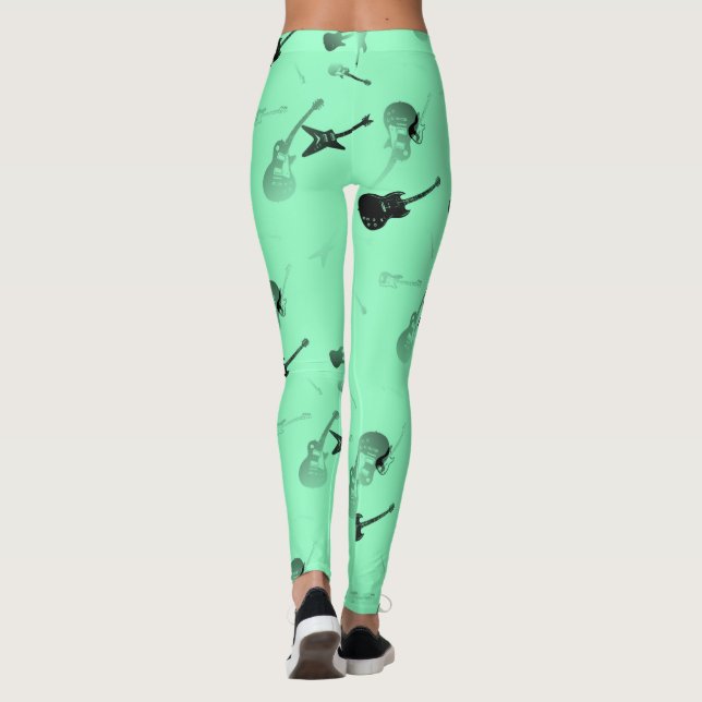 Guitars Sten Aqua färg Leggings (Baksida)