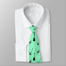 Guitars Sten Black grönt Tie 5 Slips