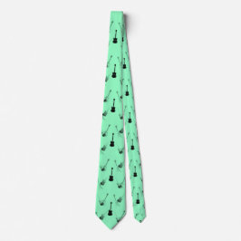 Guitars Sten Black grönt Tie 5 Slips