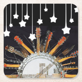 GUITARSTRINGARNA I SOL UNDERLÄGG PAPPER KVADRAT