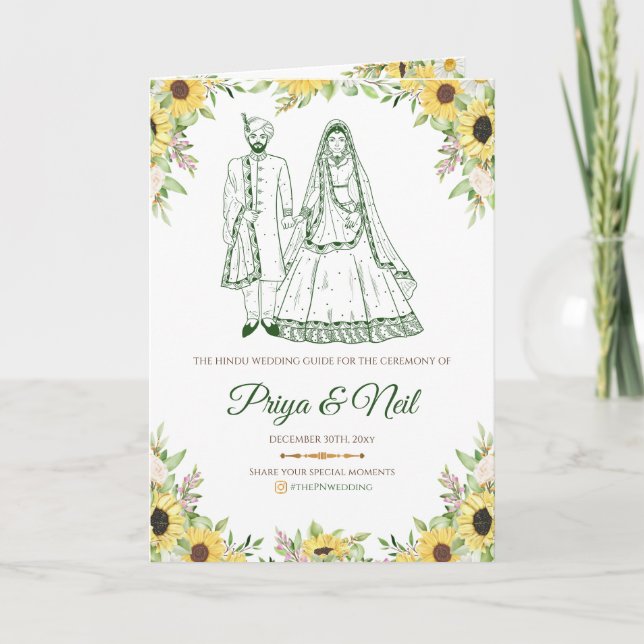 Gujarati-Bröllopsprogrammet som Hindu Bröllop-guid Program (Framsida)