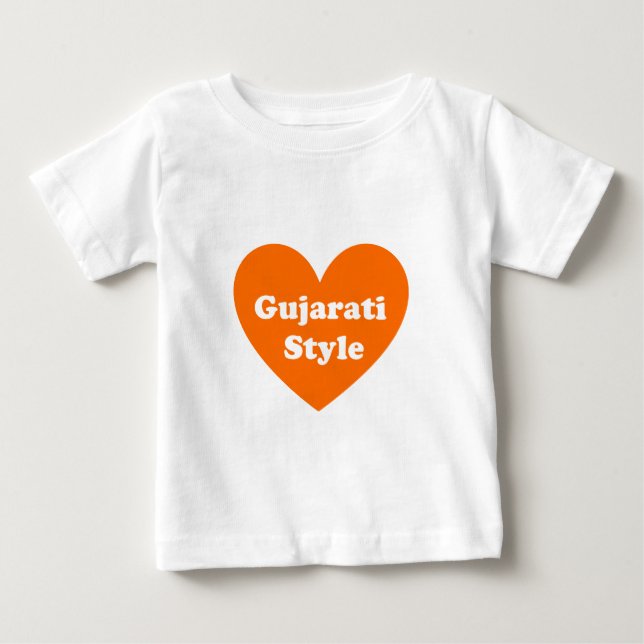 Gujarati Stil T Shirt (Framsida)