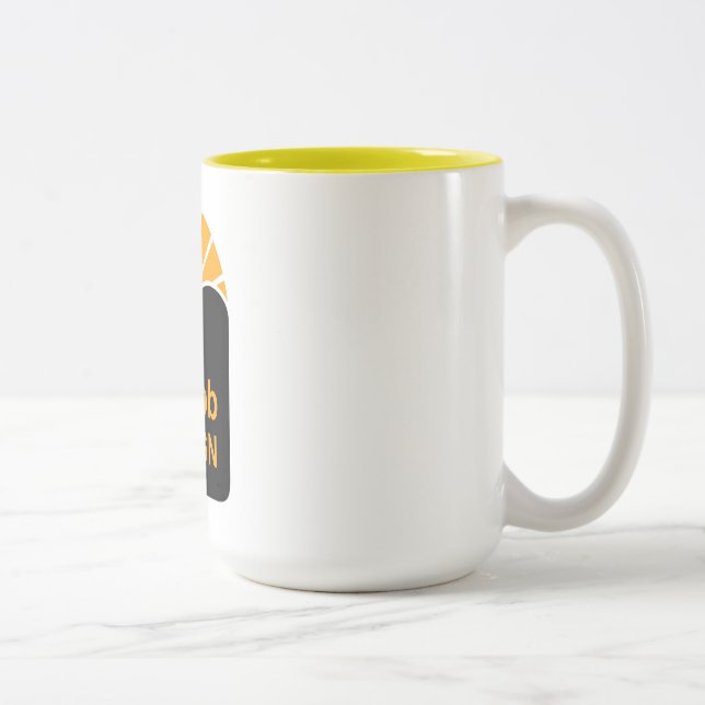 Gul 0,44 l tvåtons-mugg Två-Tonad mugg (Höger)