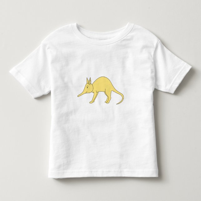 Gul Aardvark. Gulligt tecknaddjur Tee (Framsida)