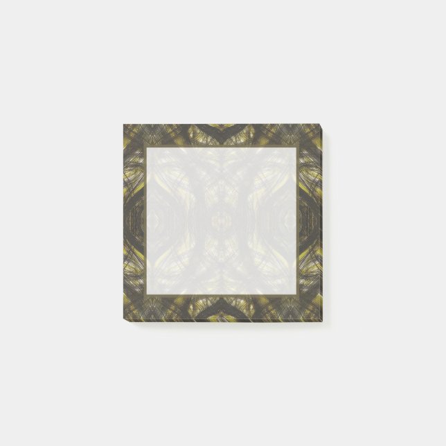 Gul Abstrakt Akvarellkonst Post-it Block (Framsida)