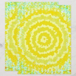 Gul Abstrakt Blomma Scrapbookpapper 2-Sidig Sida