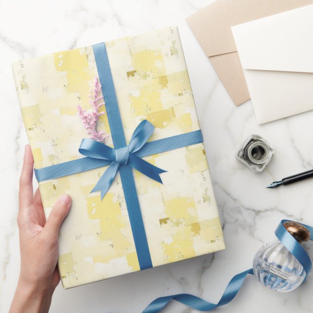 Gul Abstrakt Målning  Presentpapper (Gifting)