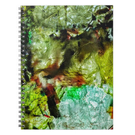 Gul abstrakt spiral foto anteckningsbok,Halcyon  Anteckningsbok
