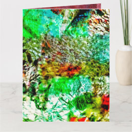 Gul abstrakt Vikad gratulationskort, Ljust gul Kort