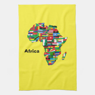 Gul Afrika Karta Kökshandduk